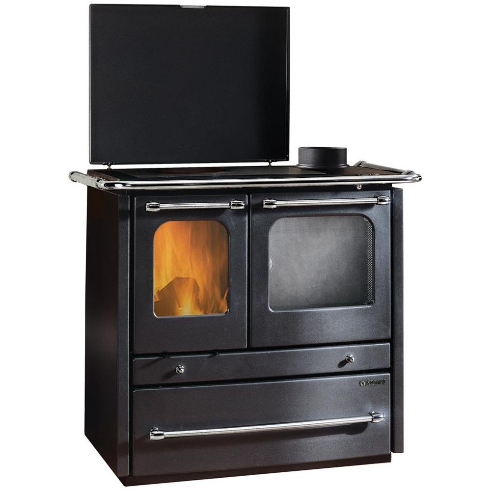 Termocucina Stufa A Legna Termosovrana D. s. a Nero Antracite 13,5kw - Foto 8