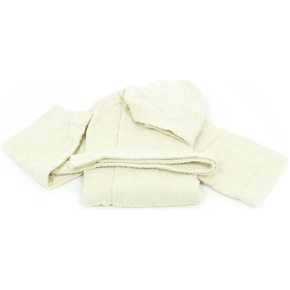 Accappatoio Per Bambini In Spugna Modello Children Colore Panna 8 Anni Panna - Foto 2