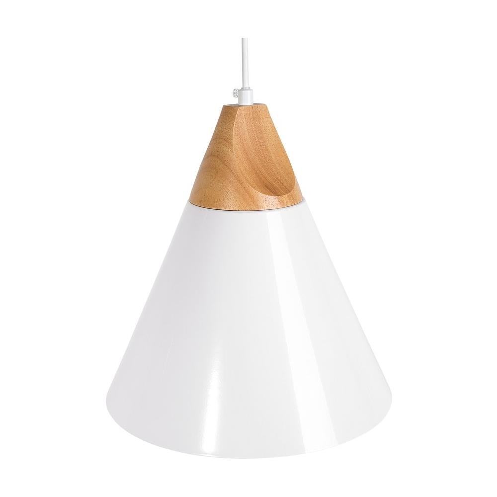 Lampadario A Forma Di Cono In Alluminio Bianco Albano - Foto 1