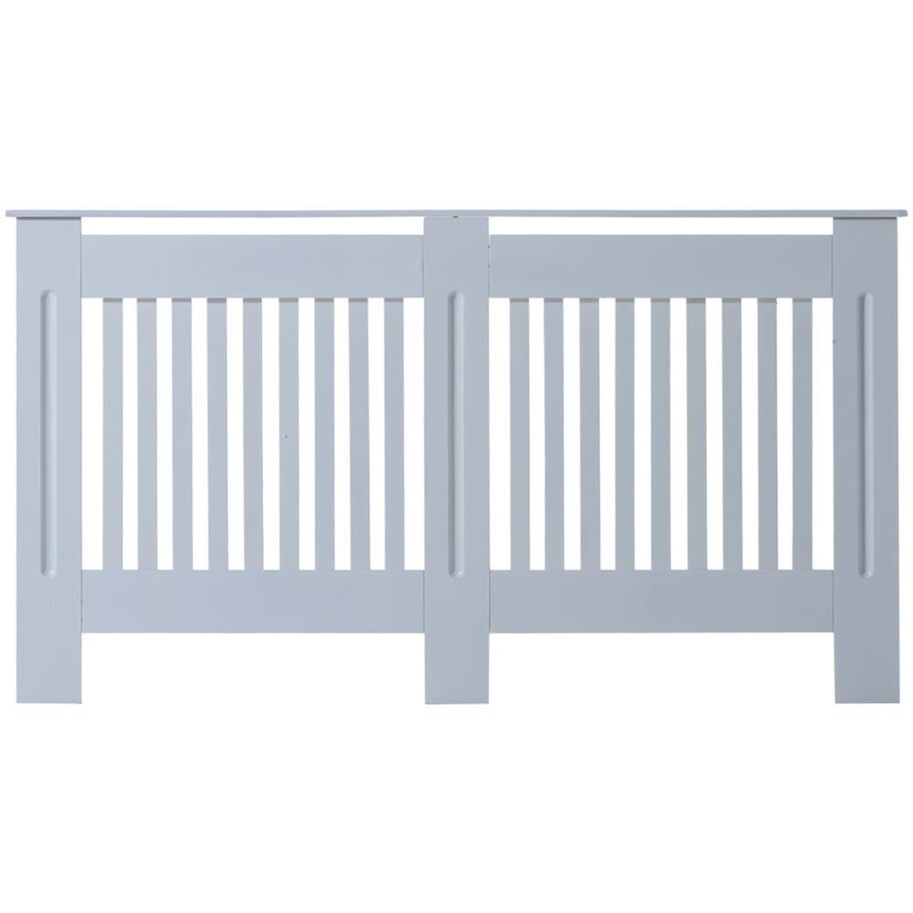 Copritermosifone In Legno Mdf Bianco, 152x19x81cm - Foto 1