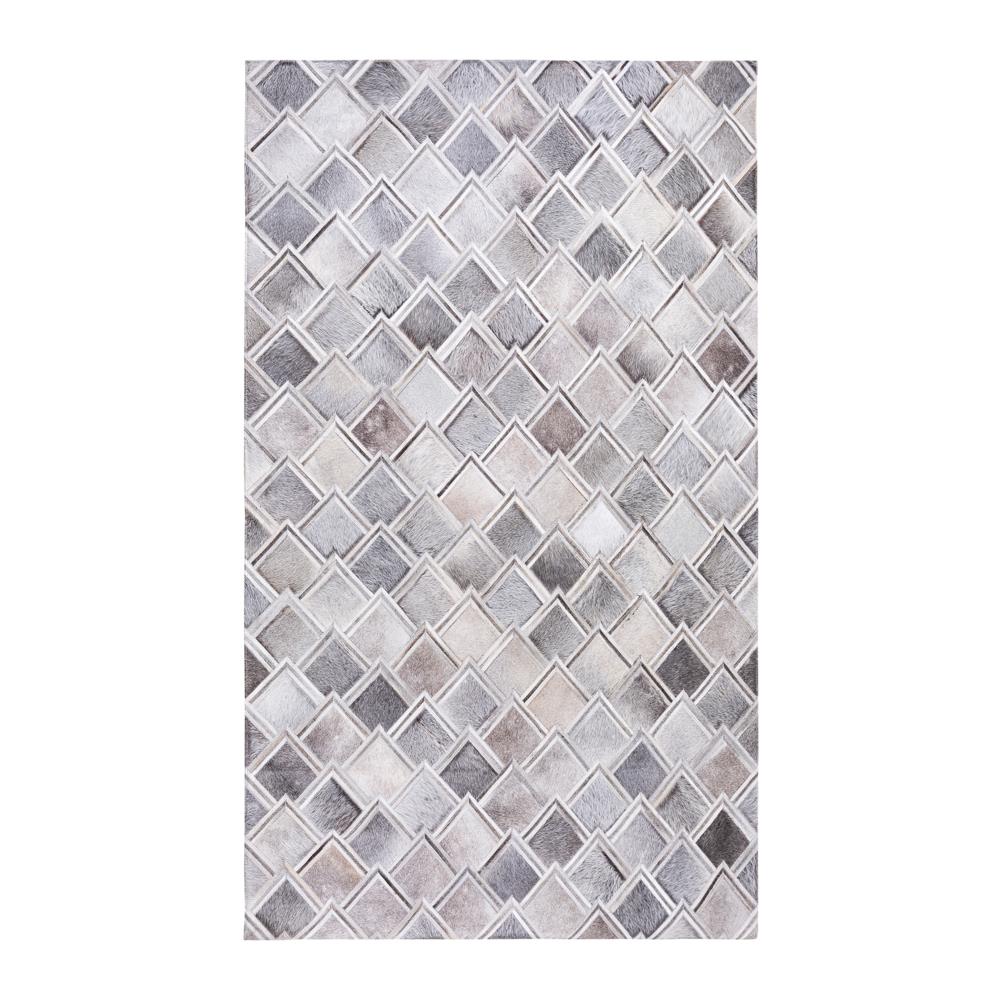 Tappeto In Pelle Grigia 160 X 230 Cm Agacli - Foto 2