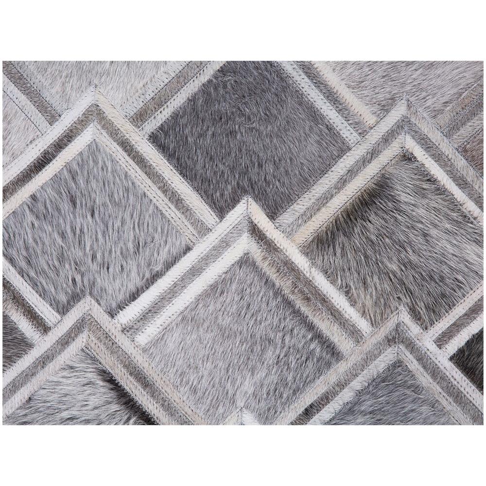 Tappeto In Pelle Grigia 160 X 230 Cm Agacli - Foto 12