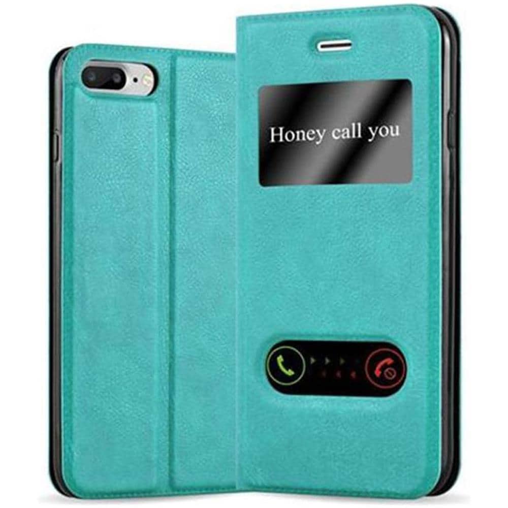 Cadorabo Custodia Compatibile Con Apple Iphone 8 Plus / Iphone 7 Plus / Iphone 7s Plus In Turchese Menta - Coperchio Protettivo Con Chiusura Magnetica, Funzione Stand E 2 Finestre Di Visualizzazione - Foto 1