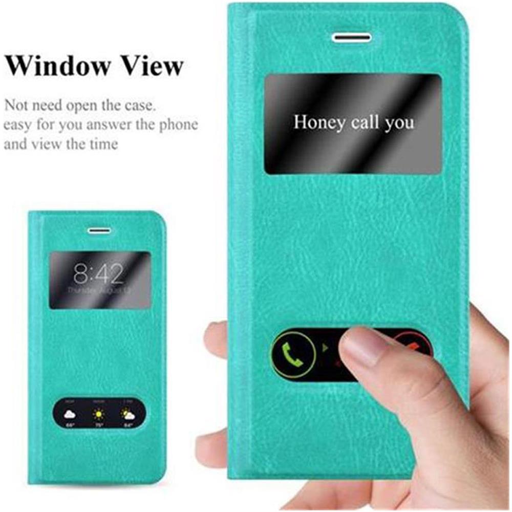 Cadorabo Custodia Compatibile Con Apple Iphone 8 Plus / Iphone 7 Plus / Iphone 7s Plus In Turchese Menta - Coperchio Protettivo Con Chiusura Magnetica, Funzione Stand E 2 Finestre Di Visualizzazione - Foto 2