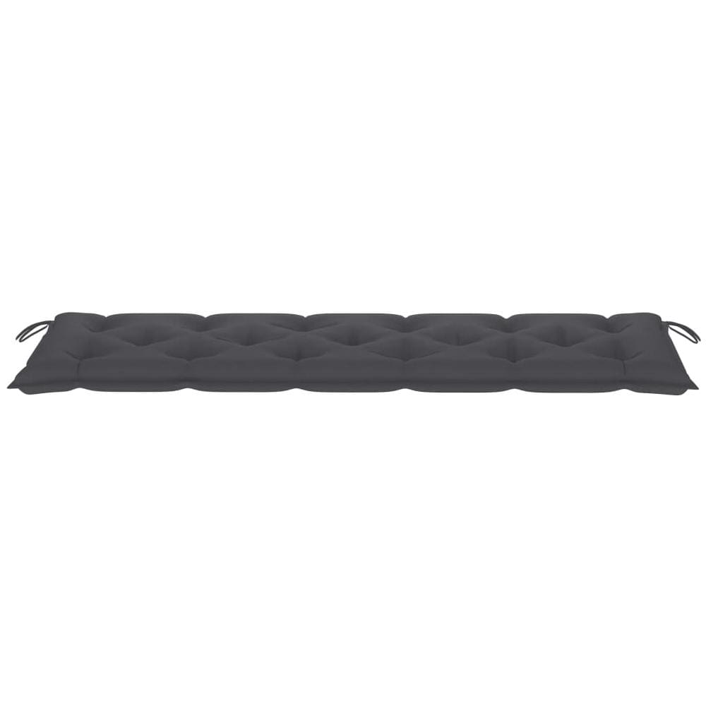 Cuscino per Panca da Giardino Antracite 180x50x7 cm in Tessuto - Foto 2