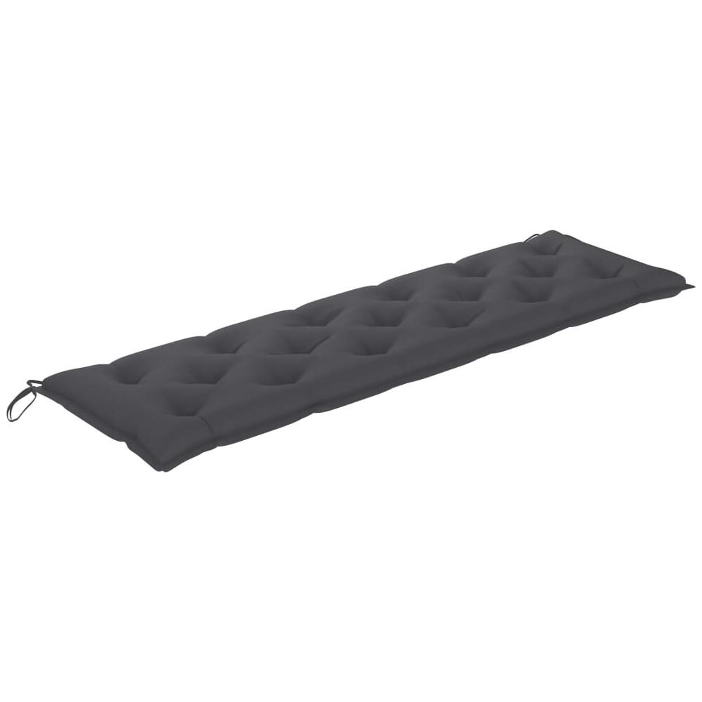 Cuscino per Panca da Giardino Antracite 180x50x7 cm in Tessuto - Foto 3