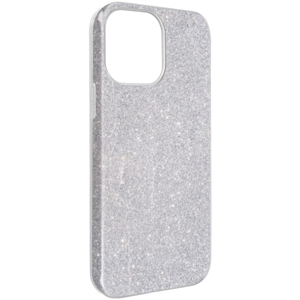 Cover Iphone 13 Pro Max Silicone Semi-rigido Con Paillette Amovibili Argento - Foto 1