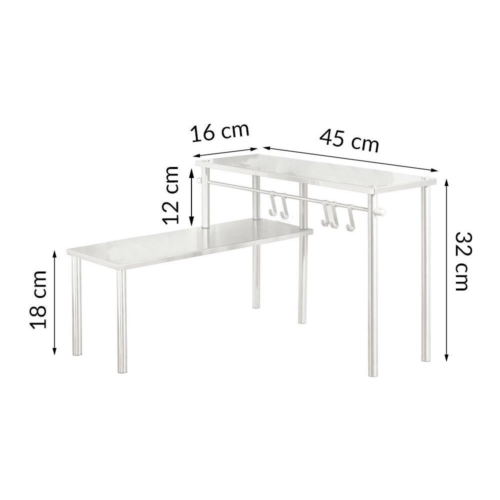 Mensola Angolare Per Cucina, 2 Livelli, - Foto 3