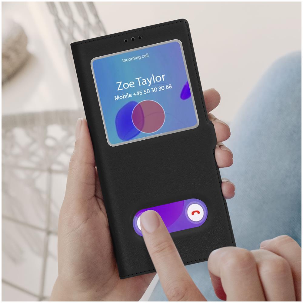 Custodiasamsung Galaxy S22 Ultra Doppia Finestra Supporto Video Nera - Foto 4