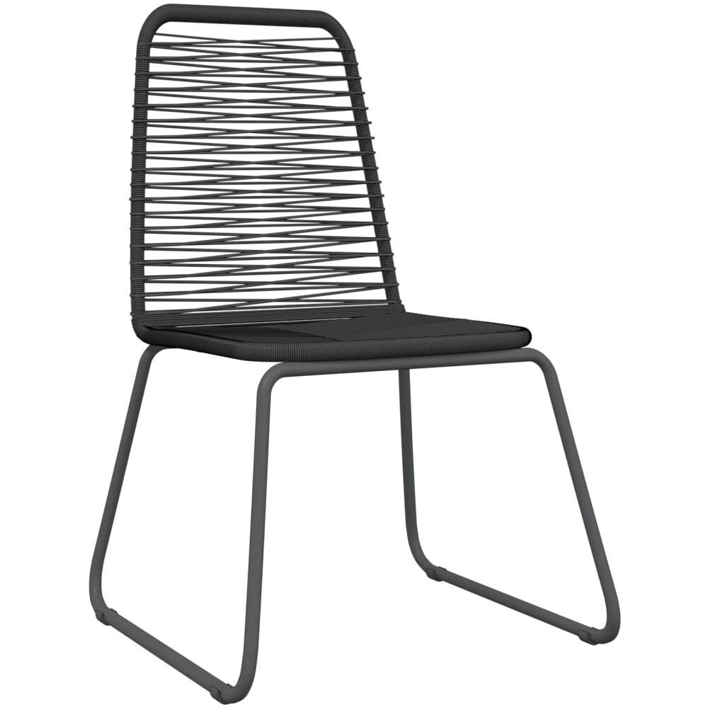 Set Mobili Da Pranzo Per Giardino 5 Pz Nero - Foto 3