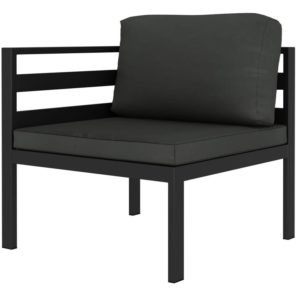 Set Divani Da Giardino 7 Pz Con Cuscini In Alluminio Antracite - Foto 3