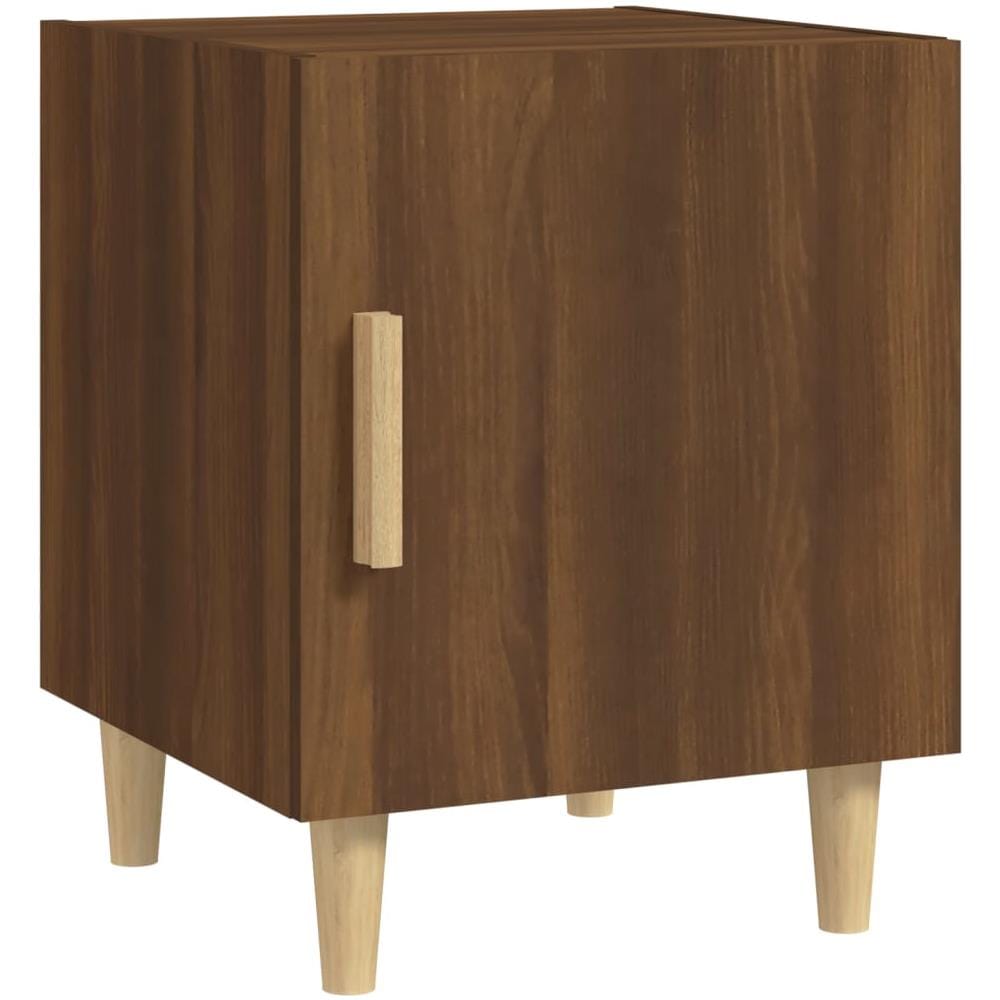 Comodino Rovere Marrone In Legno Multistrato - Foto 1