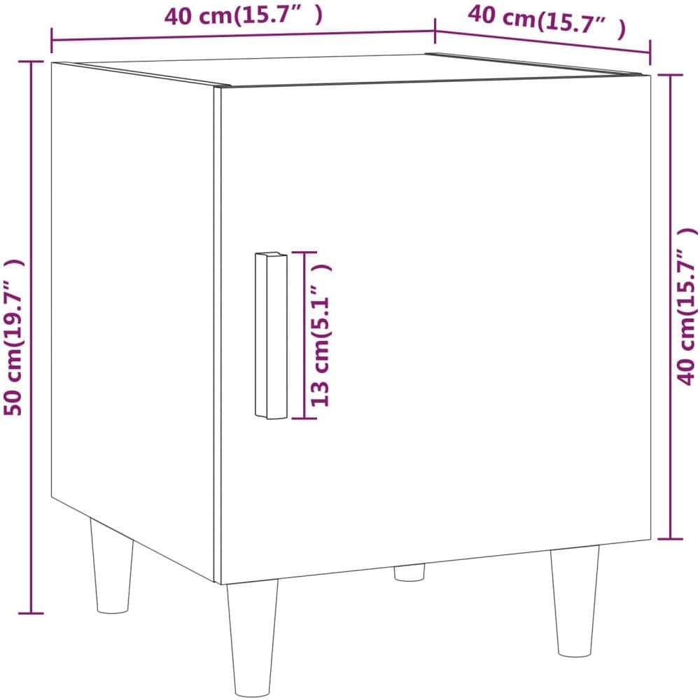 Comodino Rovere Marrone In Legno Multistrato - Foto 7