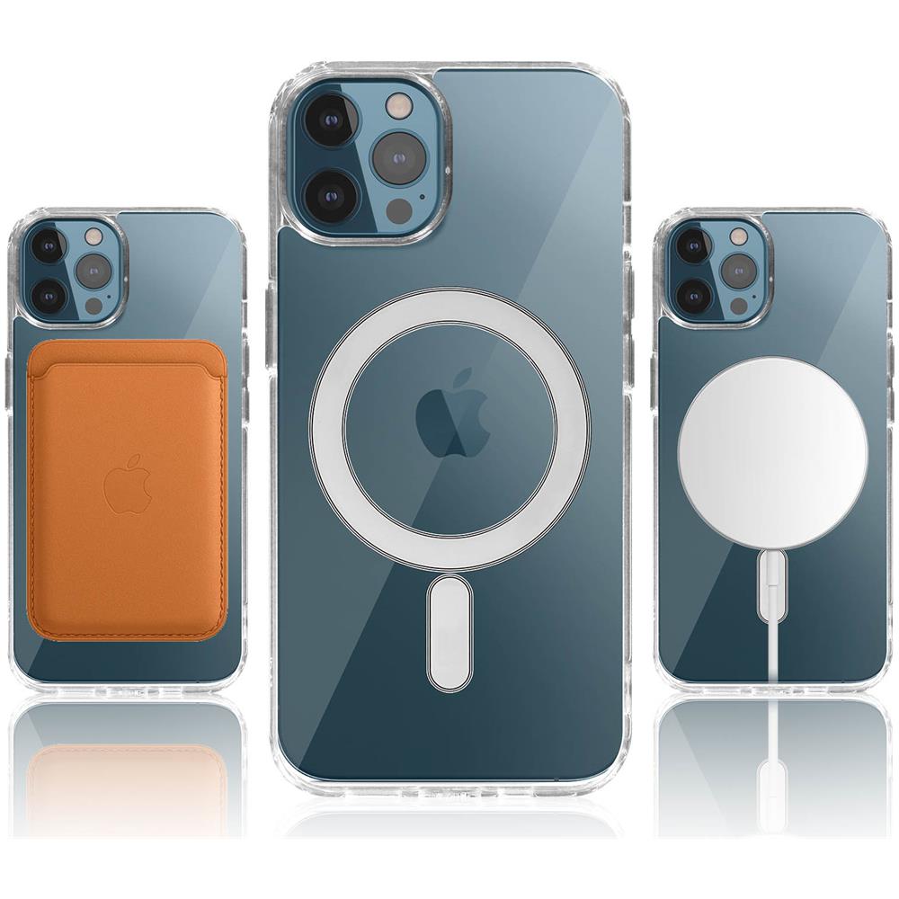 Cover Per Iphone 12 Pro Max Con Cerchio Compatibile Magsafe Trasparente - Foto 2