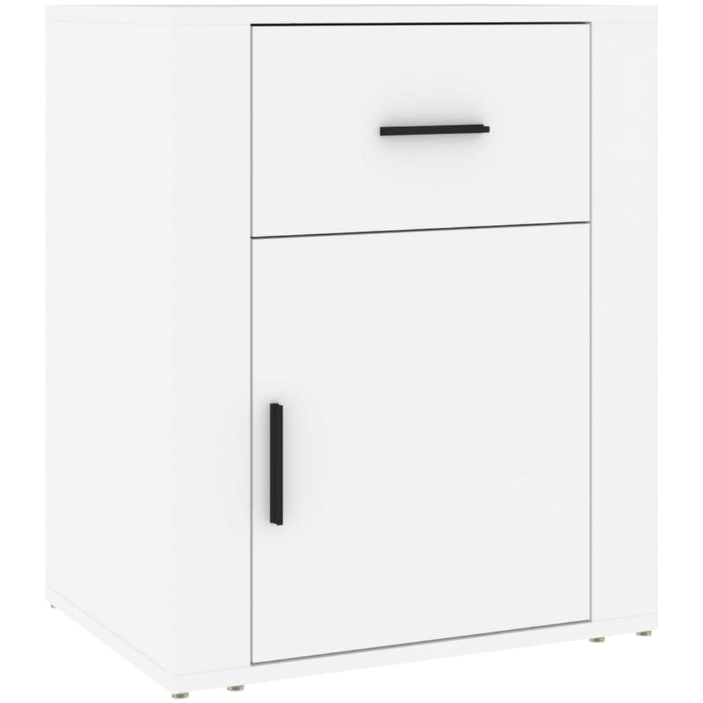 Comodino Bianco 50x36x60 Cm In Legno Ingegnerizzato - Foto 2