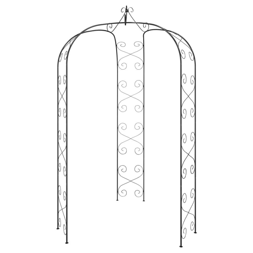 Arco Da Giardino Nero 180x255 Cm Acciaio - Foto 2
