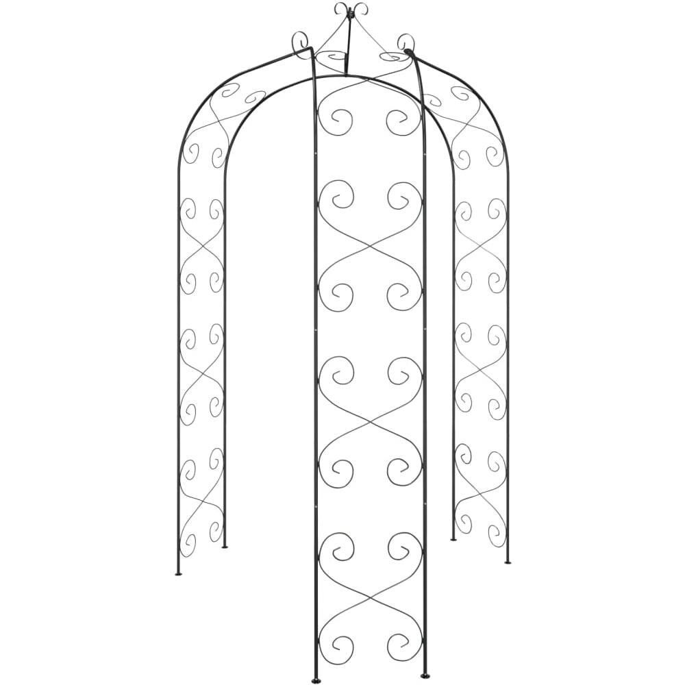 Arco Da Giardino Nero 180x255 Cm Acciaio - Foto 3