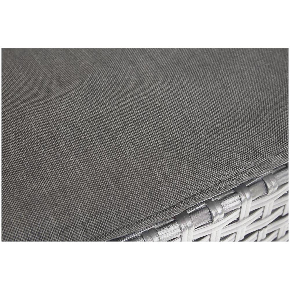 Set Salotto Da Esterno Urano, Set Da Giardino Con Cuscini, Salottino Indoor E Outdoor Effetto Rattan, 100% Made In Italy, Bianco - Foto 4