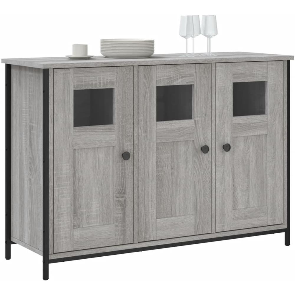 Credenza Grigio Sonoma 100x35x70 Cm In Legno Multistrato - Foto 3