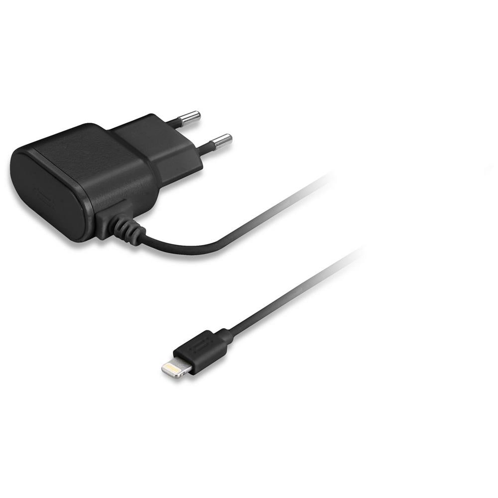 Apple Wall Charger 1A w / built-in Lightning cable 1,6m - Black - Foto 1
