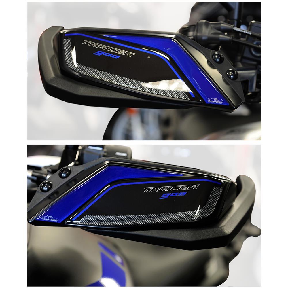 Adesivi 3d Protezioni Paramani Compatibili Con Yamaha Tracer 900 2019 Blu - Foto 2
