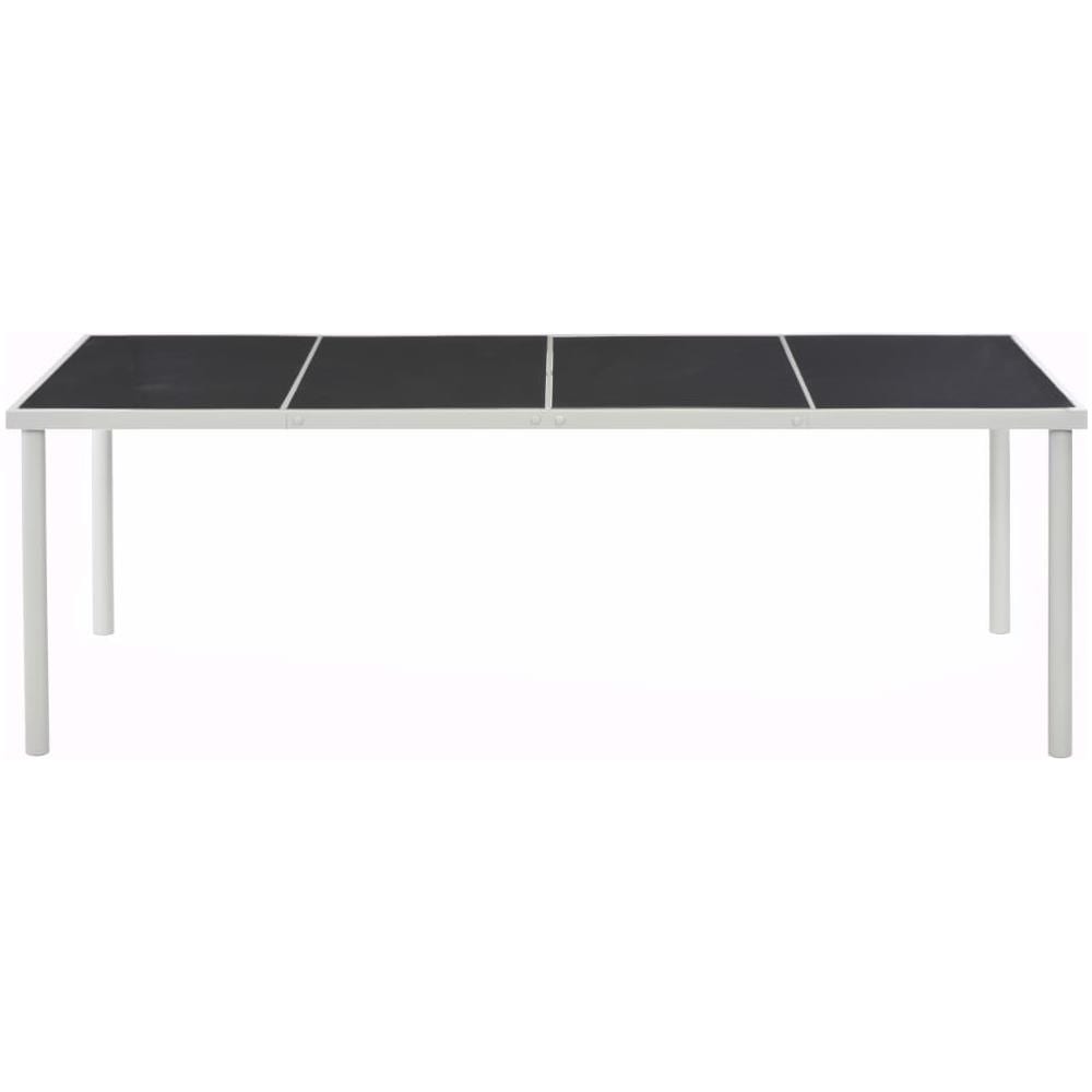 Tavolo Da Giardino Nero 220x90x74,5 Cm In Acciaio - Foto 2