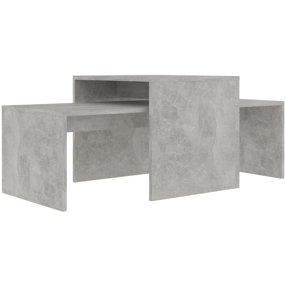 Set Tavolini da Salotto Grigio Cemento 100x48x40 cm Multistrato - Foto 2