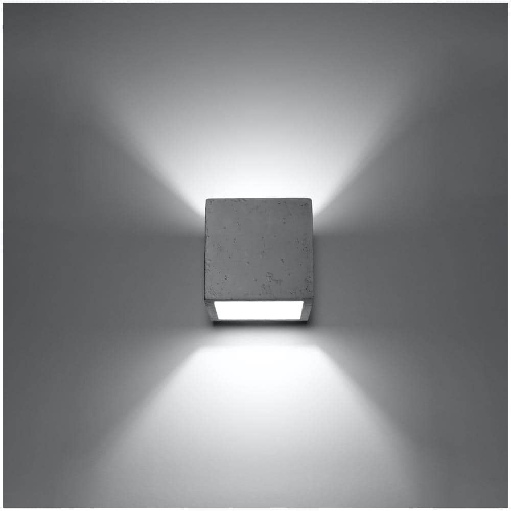 Sollux Sl. 0487 - Lampada Da Parete Quad Beton, Moderna Luce A Led Grigia Per Soggiorno, Camera Da Letto, Bagno, Corridoio, Ufficio, Base G9 - Foto 16