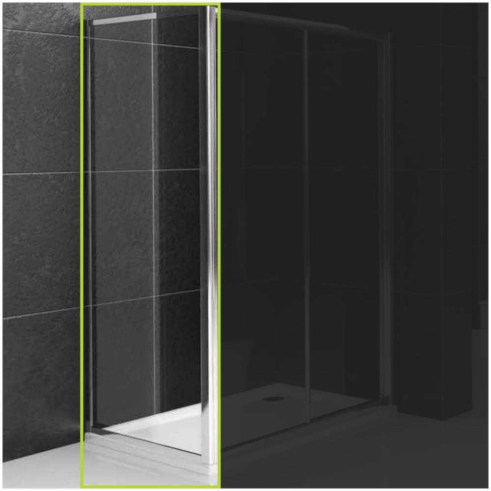 Lato Fisso Box Doccia Slide Adatto Per Porta Scorrevole Slide Cristallo Temprato *** Misure : 78-80cm X H190cm Trasparente - Foto 2