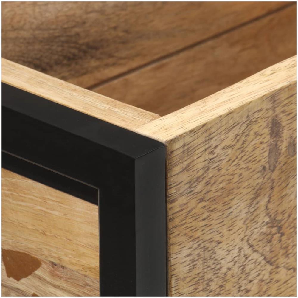 Fioriera 90x20x68 cm in Legno di Mango Grezzo - Foto 2