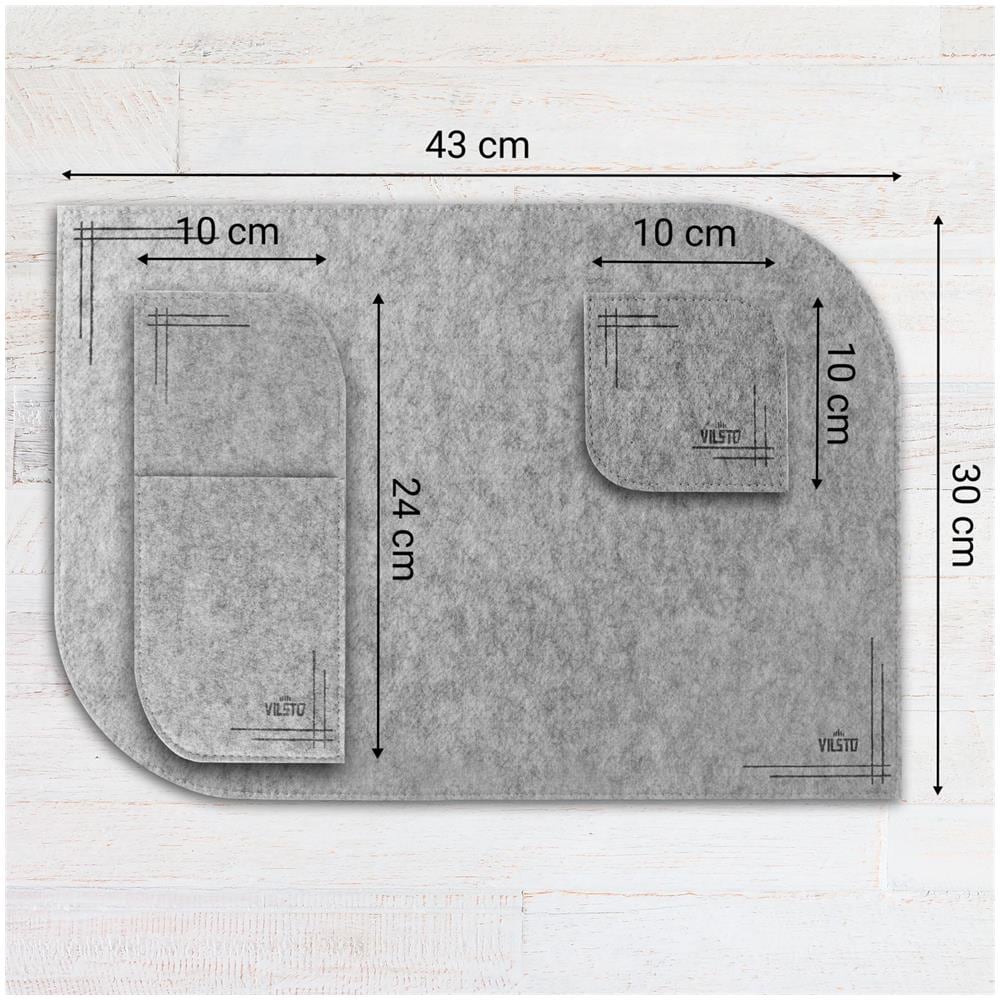 Tovagliette Colazione 18 Pezzi, Tovagliette Americana Lavabili, Tovagliette Non-scivolose Resistenti Al Calore, Tovagliette Per Tavolo Da Casa E Cucina, Grigio Chiaro - Foto 6