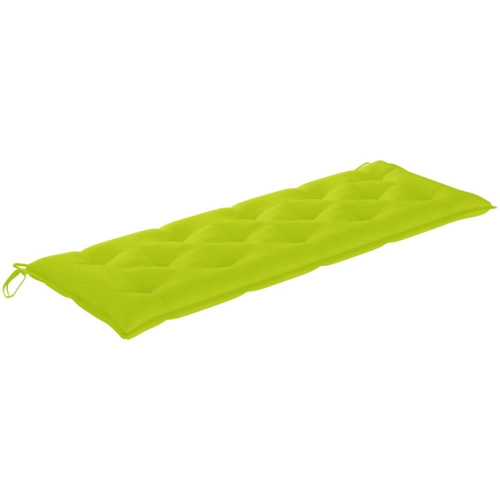 Cuscino Panca da Giardino Verde Brillante 150x50x7 cm Tessuto - Foto 3