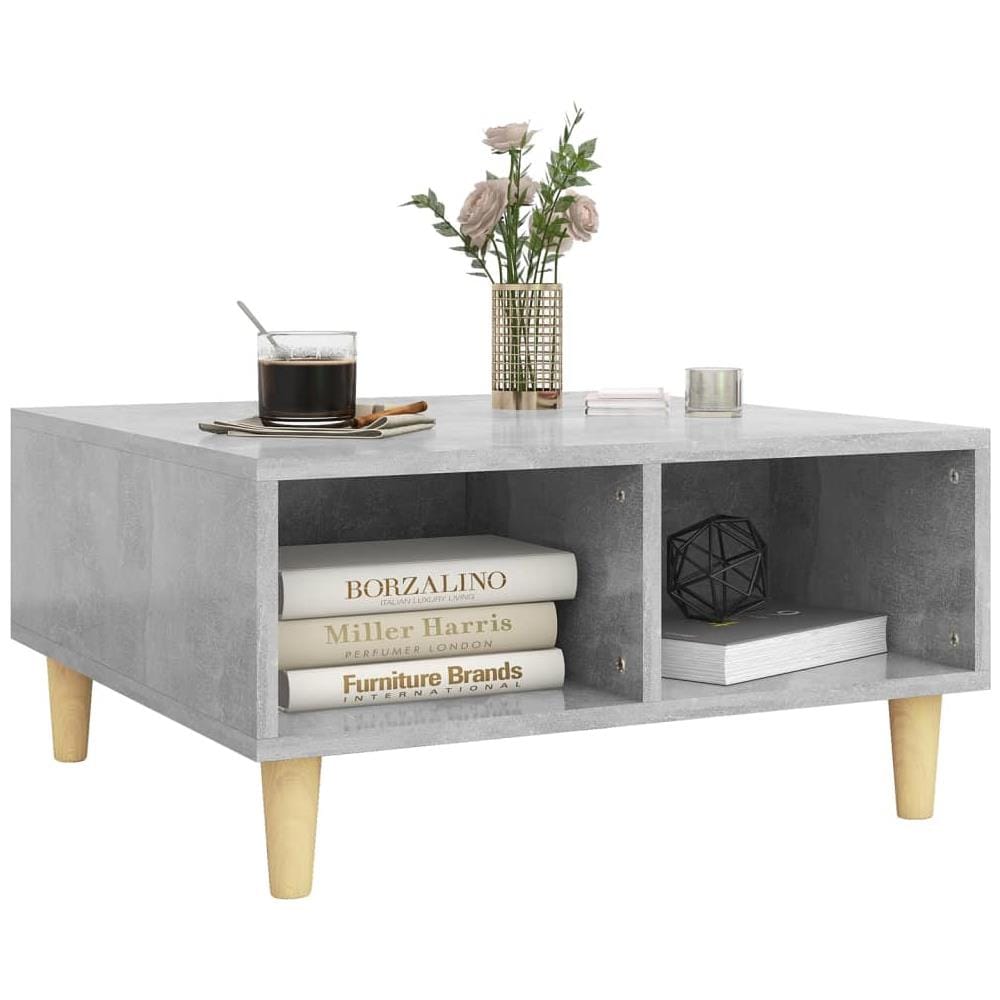 Tavolino da Salotto Grigio Cemento 60x60x30cm Legno Multistrato - Foto 2