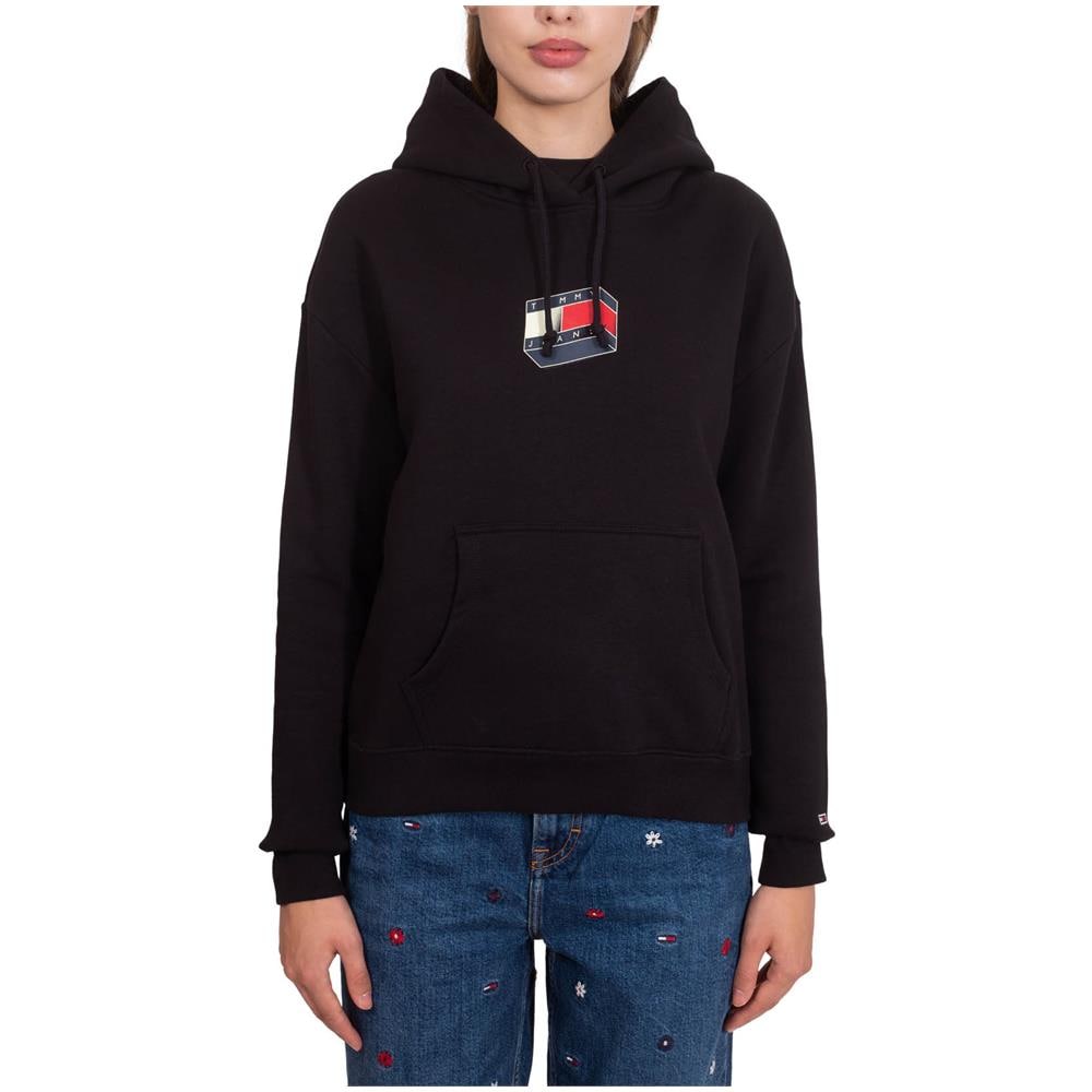 Felpa Donna Con Bandiera Logo Fluo - Foto 1