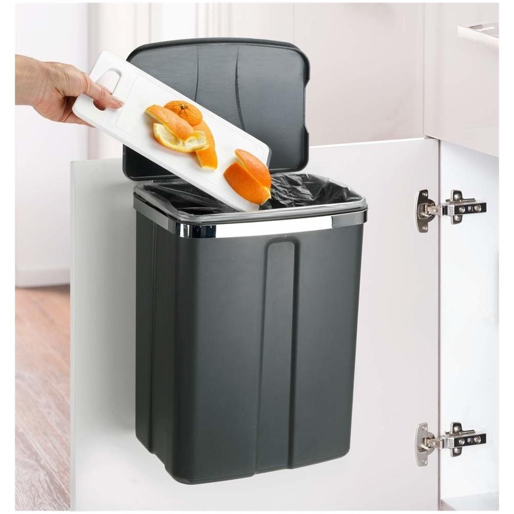 Cestino Della Spazzatura, Cucina, Rifiuti, Cassonetto, Da Appendere, Grigio, 12 L, Wenko - Foto 7