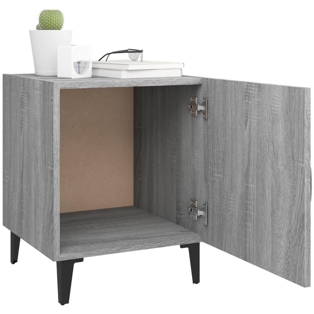 Comodini 2 Pz Grigio Sonoma In Legno Multistrato - Foto 7