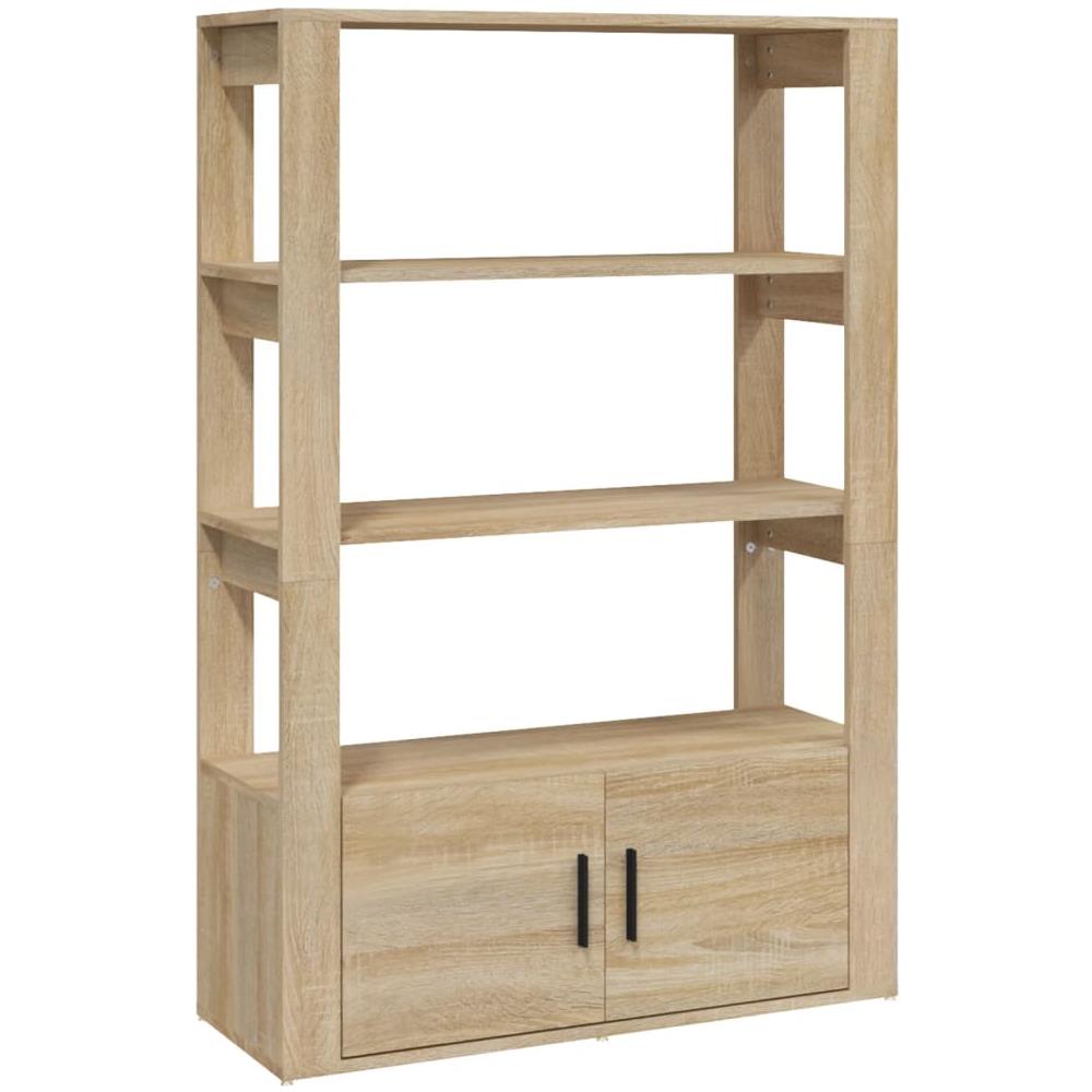 Credenza Rovere Sonoma 80x30x119,5 Cm In Legno Multistrato - Foto 2
