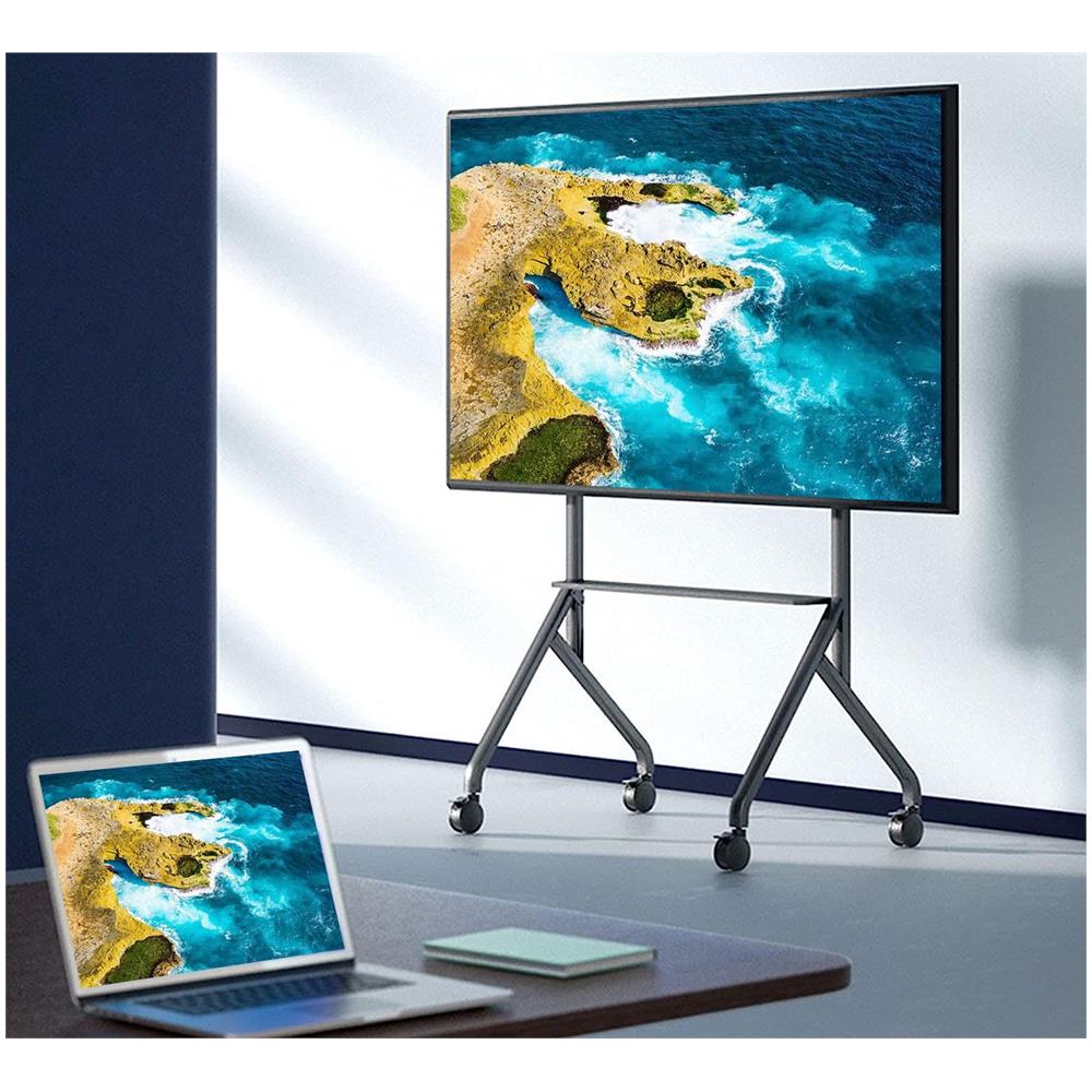 Supporto Mobile Da Pavimento Multifunzione Per Tv Lcd /led /plasma 55-86'' Nero - Foto 2
