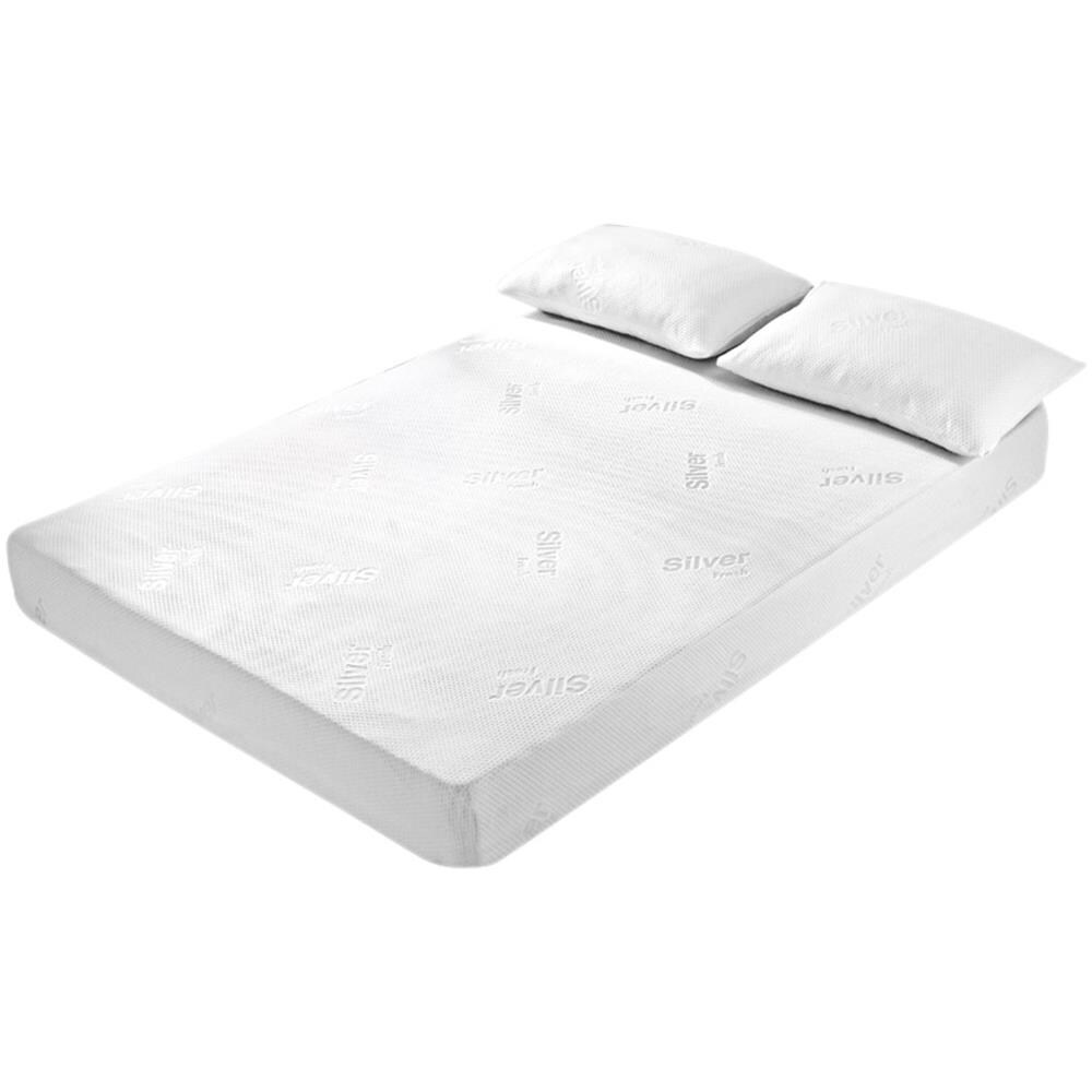 Coprimaterasso Imbottito Elasticizzato Anallergico Federe Cuscino Letto Made Italy Singolo Silver - Foto 2