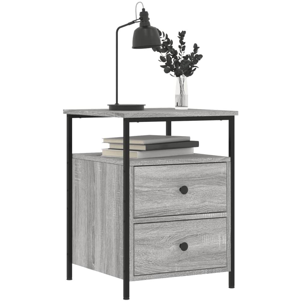 Comodini 2 Pz Grigio Sonoma 44x45x60 Cm In Legno Multistrato - Foto 3