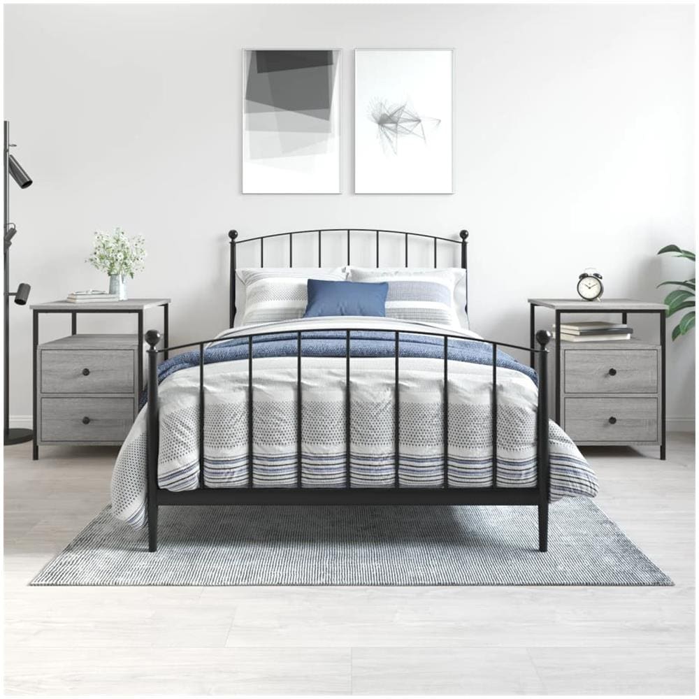 Comodini 2 Pz Grigio Sonoma 44x45x60 Cm In Legno Multistrato - Foto 1