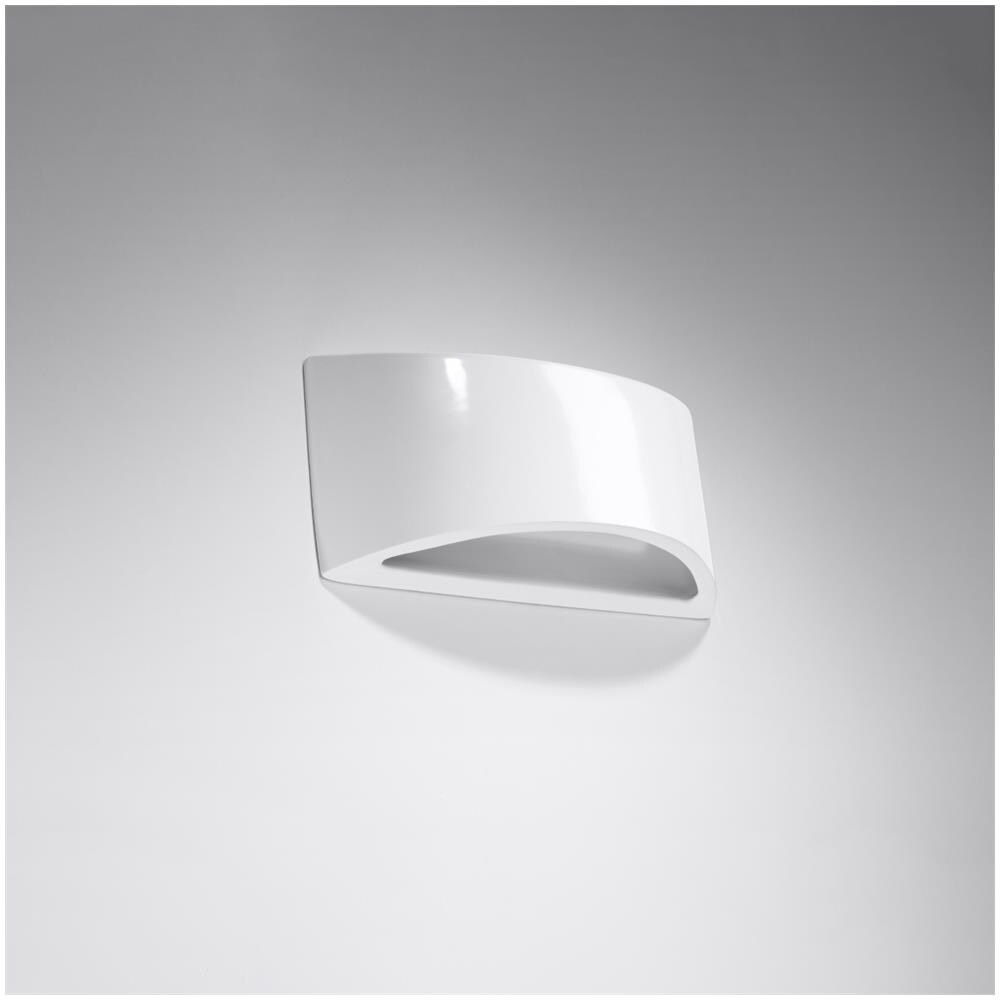 Lampada Da Parete Verniciata Vixen Bianco Lucido Sl. 1048 - Moderno Lampade Da Parete Bianco 14.5x31.5x9.5 Cm - Foto 2