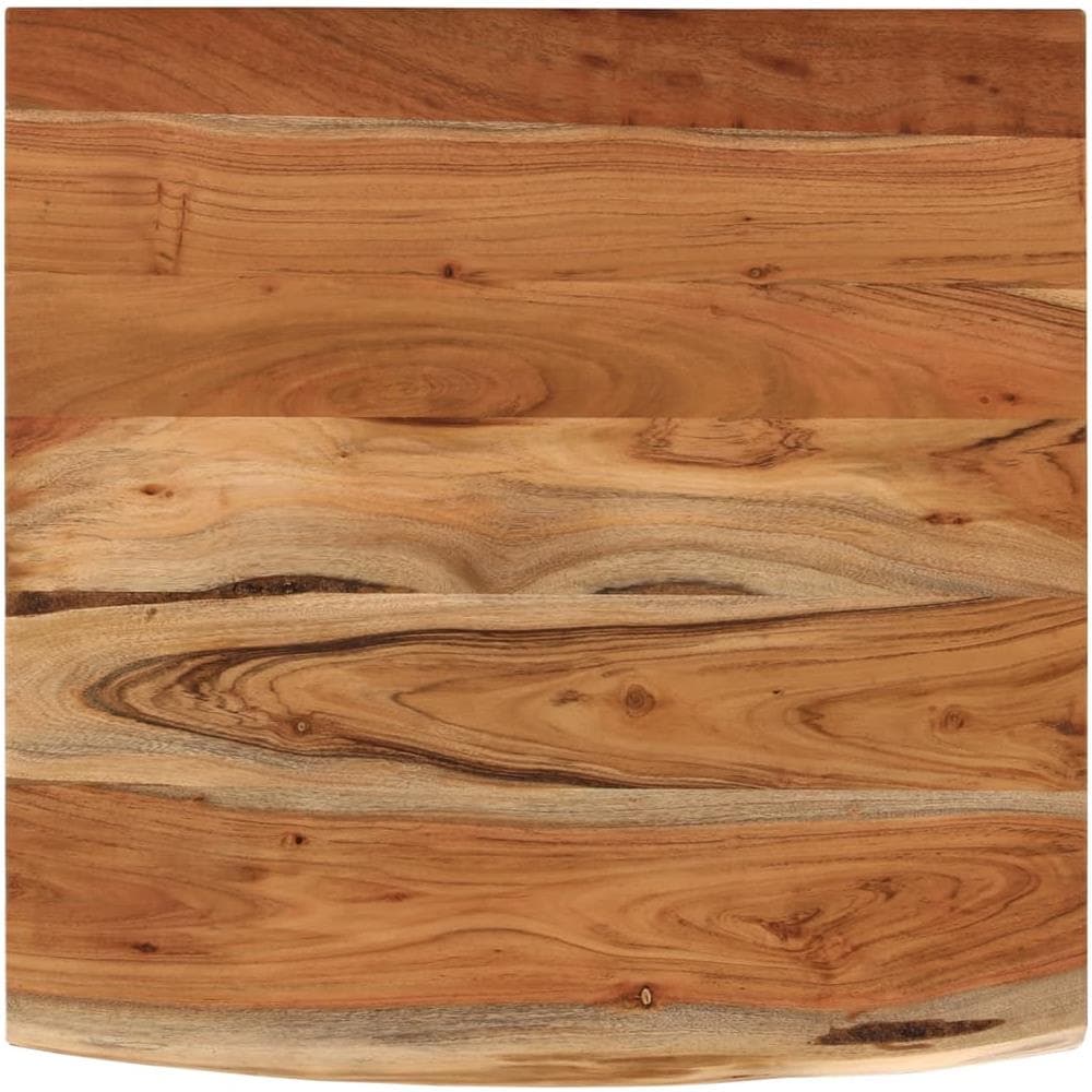 Piano Scrivania 80x80x2,5cm Quadrato Massello Acacia Bordi Vivi - Foto 2