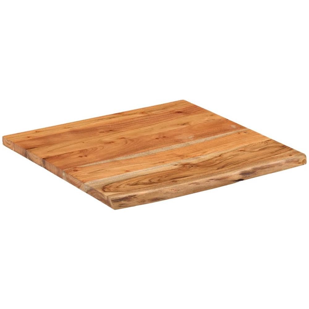 Piano Scrivania 80x80x2,5cm Quadrato Massello Acacia Bordi Vivi - Foto 3