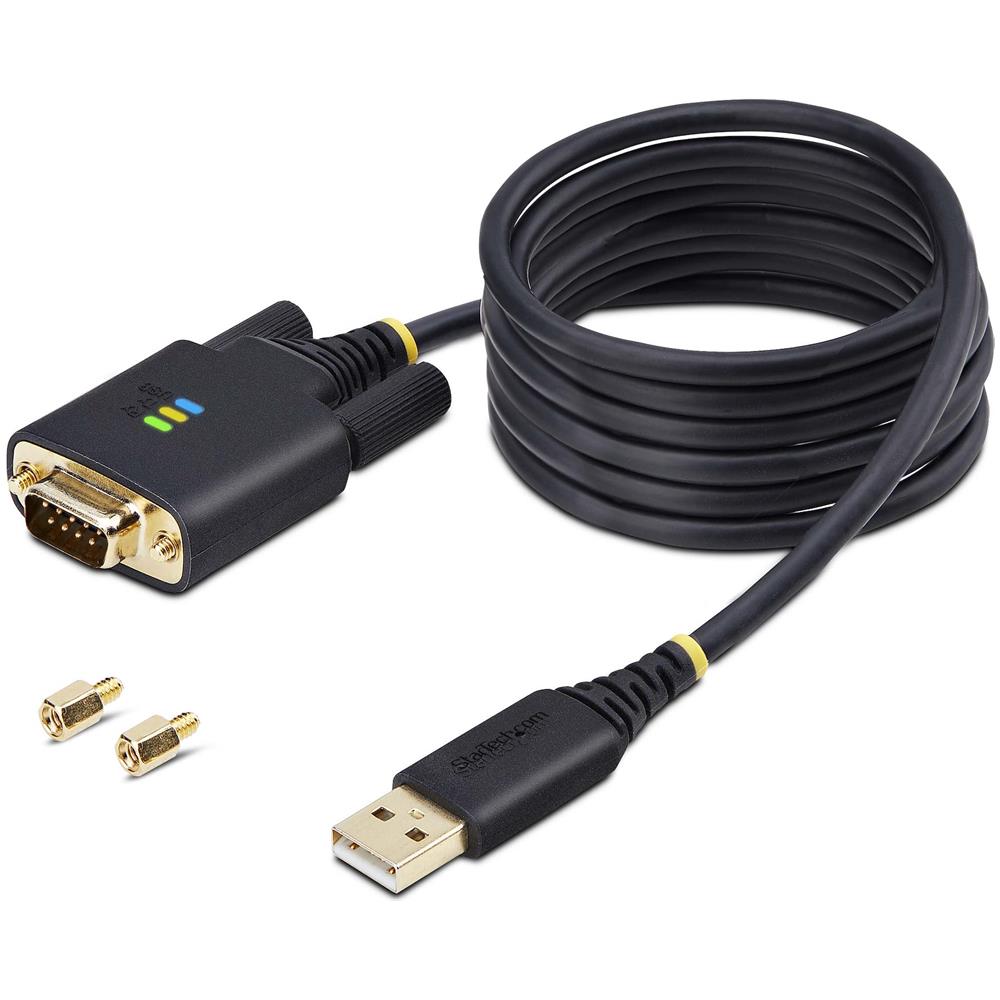 Cavo Adattatore da USB a Seriale da 2 m, Ritenzione COM, Viti /Dadi Intercambiabili, da USB-A a DB9 RS232, IC FTDI, Protezione ESD, Windows /MacOS /Linux - Foto 9