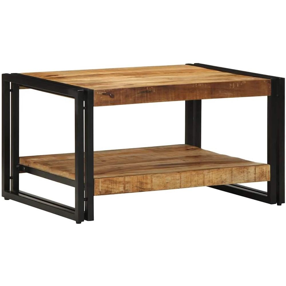 Tavolino 70x50x38 cm in Legno Massello di Mango Grezzo - Foto 1