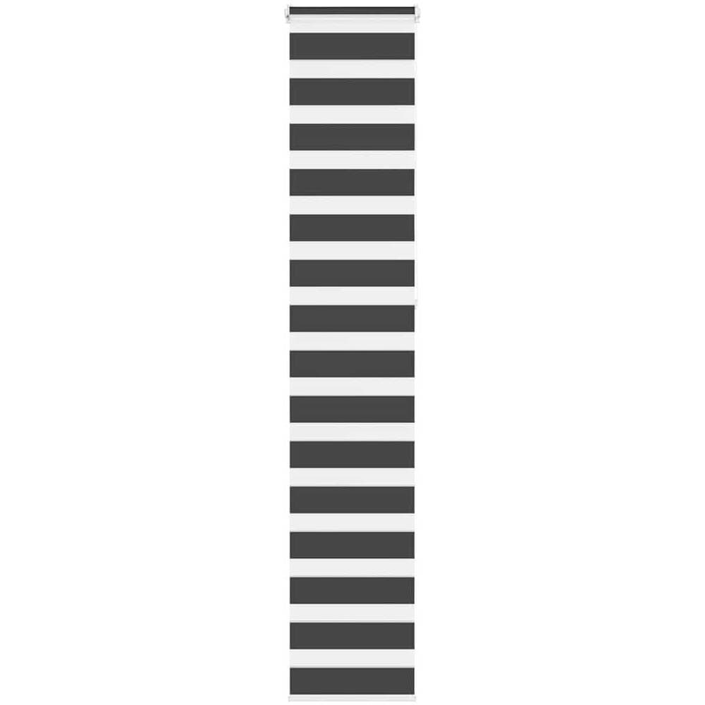Tenda a Rullo Zebra Nero Larghezza Tessuto 40,9 cm Poliestere - Foto 1