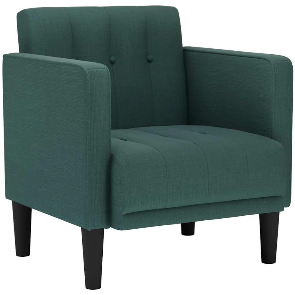 Divano Sedia con Braccioli Verde Scuro 53 cm in Tessuto - Foto 1