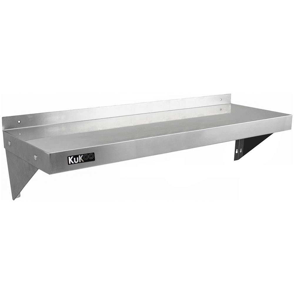 2 Mensole a Muro in Acciaio Inossidabile Inox per Cucina Commerciale Mensole a Parete per Ristoranti Catering Resistente alla Corrosione da 1250mm x 300mm - Foto 2