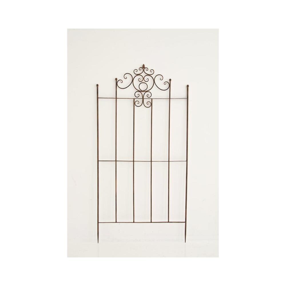 CLP Griglia in metallo per rampicanti PAULA, in ferro, dimensioni: 170 x 85 cm, spessore delle sbarre: 1,5 cm, colori a scelta marrone antico - Foto 1